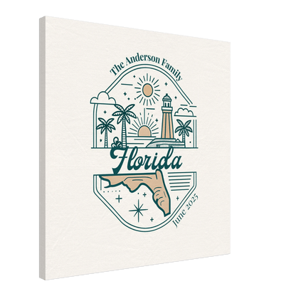 Personalized Travel Canvas – Florida Wall Art - Out of Office Outfitters - Home Decor