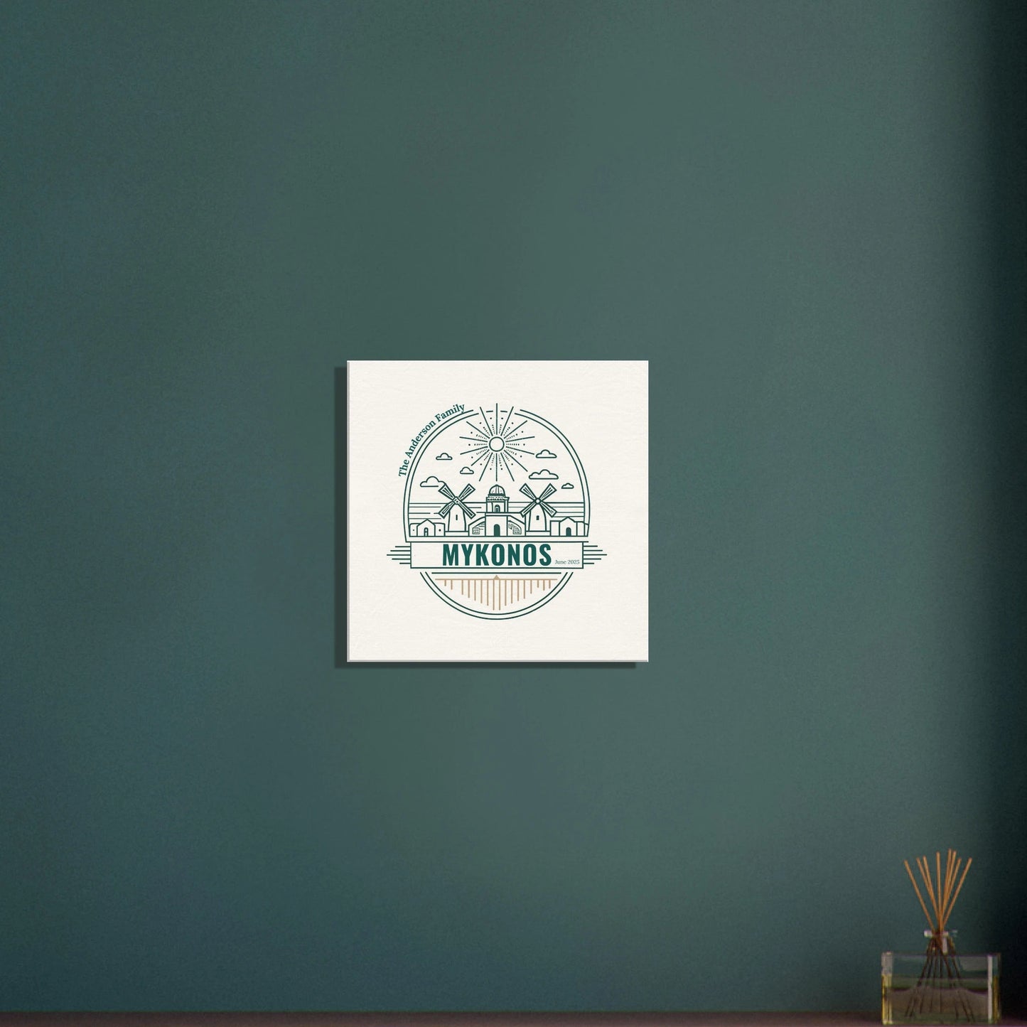 Personalized Travel Canvas – Mykonos Wall Art - Out of Office Outfitters - Home Decor