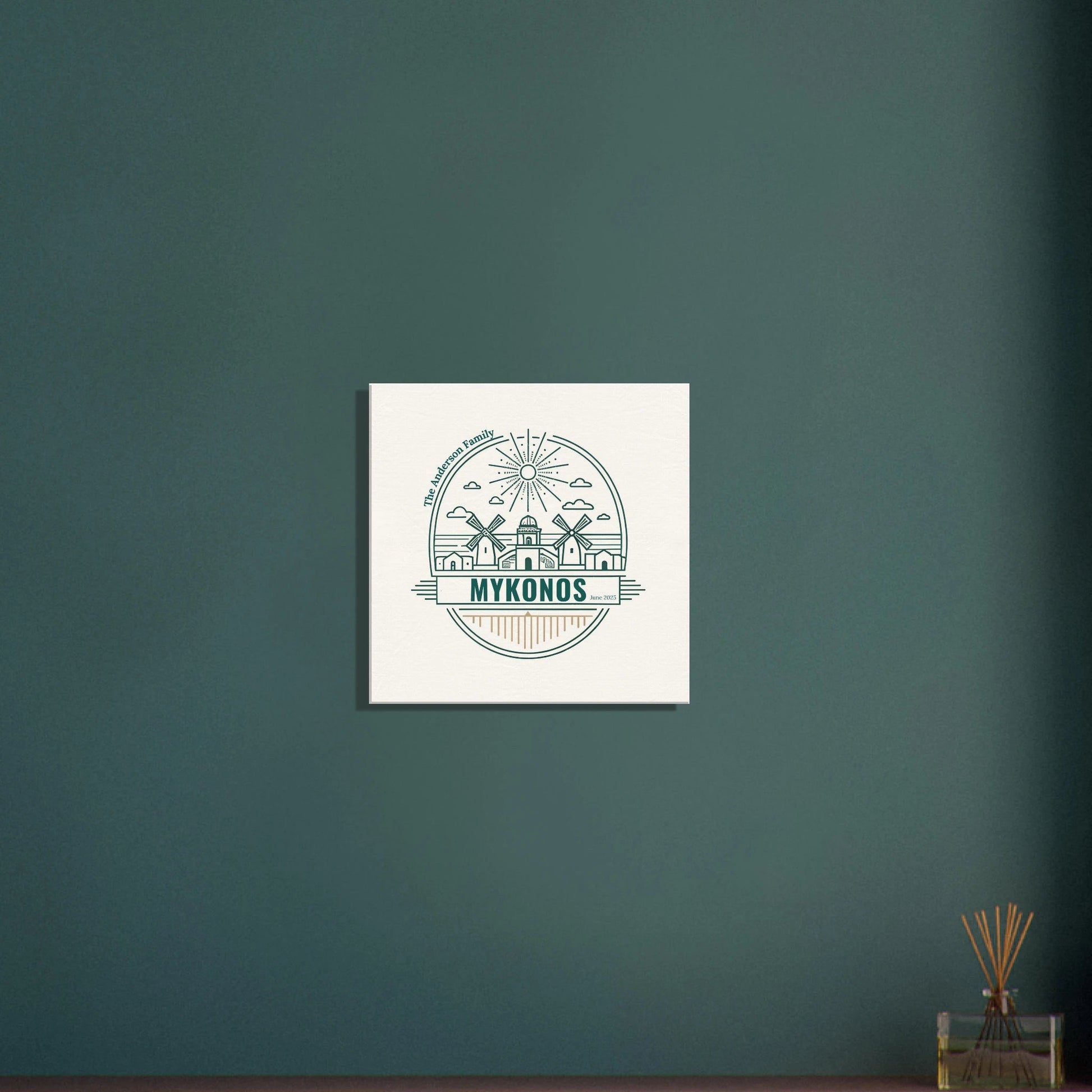 Personalized Travel Canvas – Mykonos Wall Art - Out of Office Outfitters - Home Decor