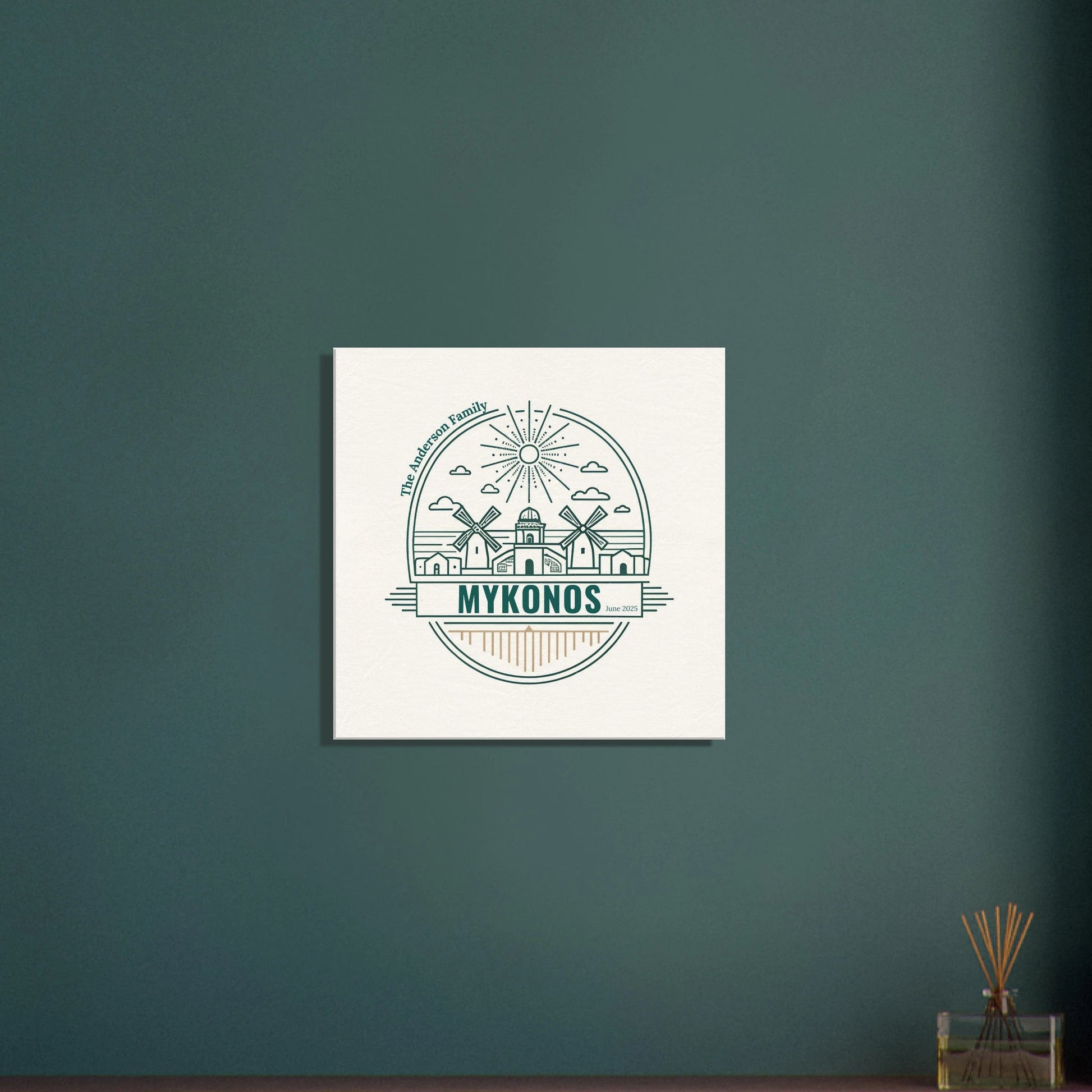 Personalized Travel Canvas – Mykonos Wall Art - Out of Office Outfitters - Home Decor