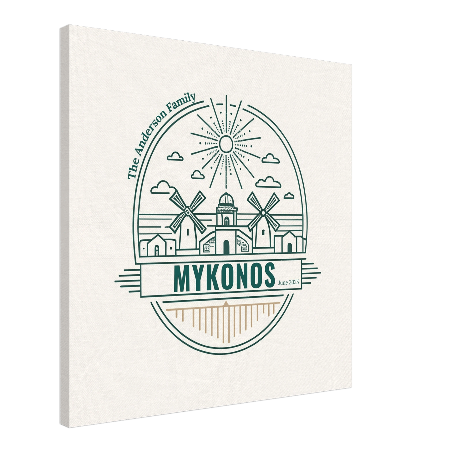 Personalized Travel Canvas – Mykonos Wall Art - Out of Office Outfitters - Home Decor