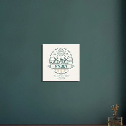 Personalized Travel Canvas – Mykonos Wall Art - Out of Office Outfitters - Home Decor