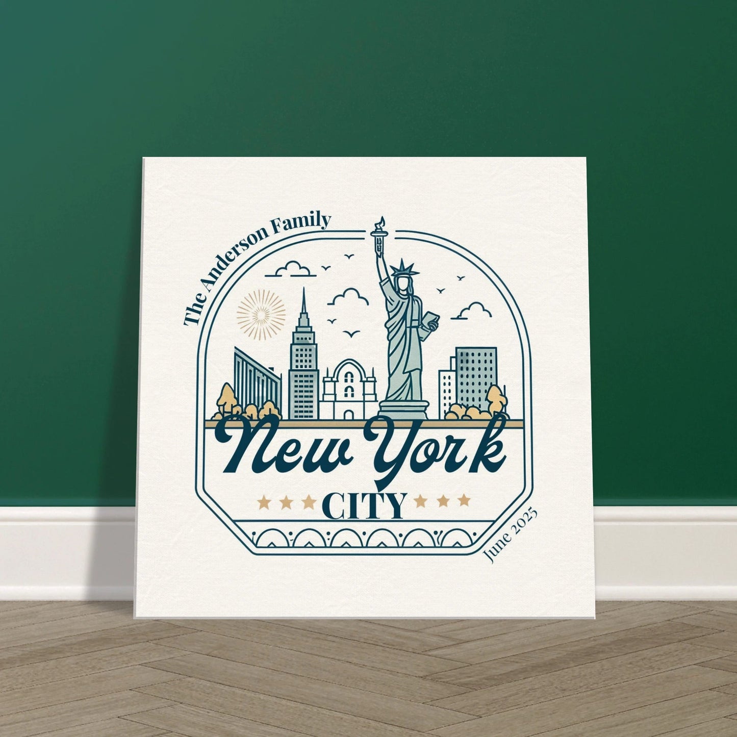 Personalized Travel Canvas – New York Wall Art - Out of Office Outfitters - Home Decor