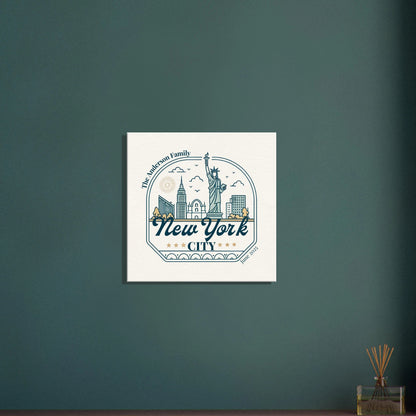 Personalized Travel Canvas – New York Wall Art - Out of Office Outfitters - Home Decor