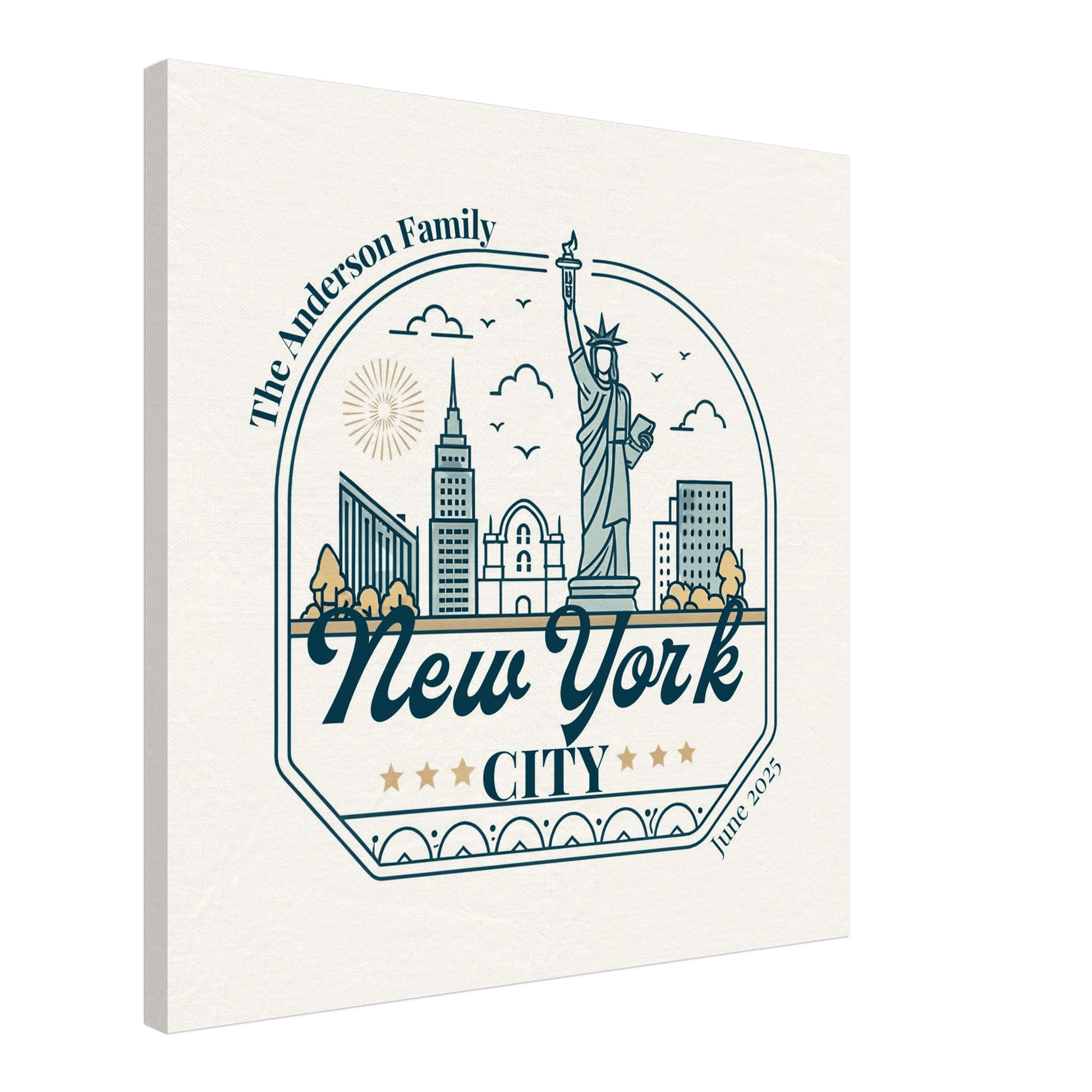 Personalized Travel Canvas – New York Wall Art - Out of Office Outfitters - Home Decor