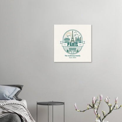 Personalized Travel Canvas – Paris Wall Art - Out of Office Outfitters - Home Decor