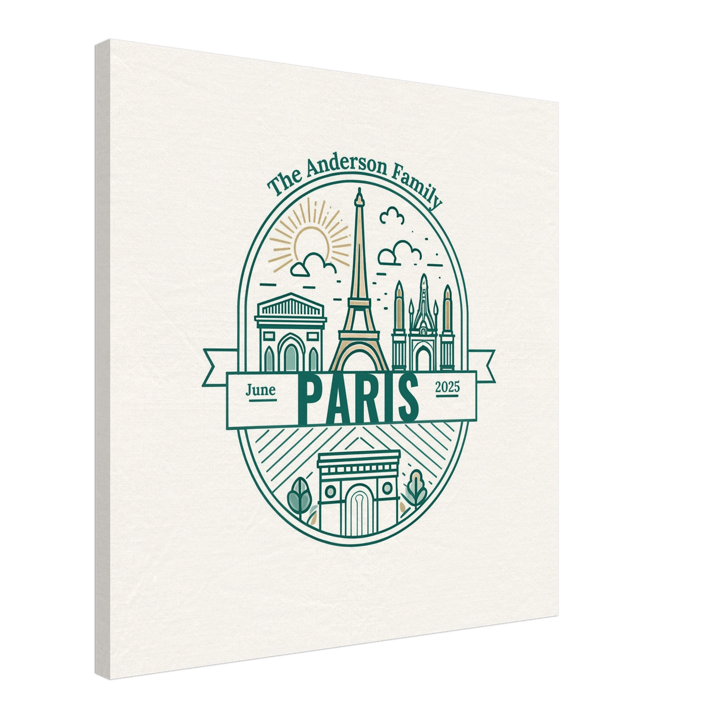 Personalized Travel Canvas – Paris Wall Art - Out of Office Outfitters - Home Decor