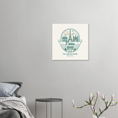 Personalized Travel Canvas – Paris Wall Art - Out of Office Outfitters - Home Decor