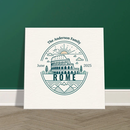 Personalized Travel Canvas – Rome Wall Art - Out of Office Outfitters - Home Decor