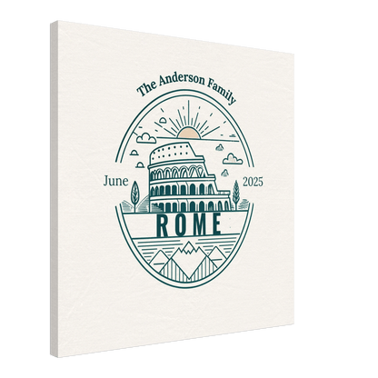 Personalized Travel Canvas – Rome Wall Art - Out of Office Outfitters - Home Decor