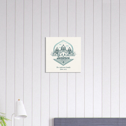 Personalized Travel Canvas – Santorini Wall Art - Out of Office Outfitters - Home Decor