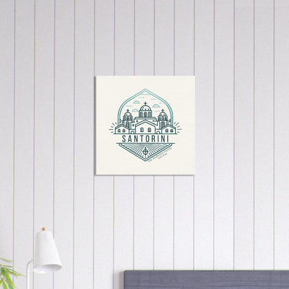 Personalized Travel Canvas – Santorini Wall Art - Out of Office Outfitters - Home Decor