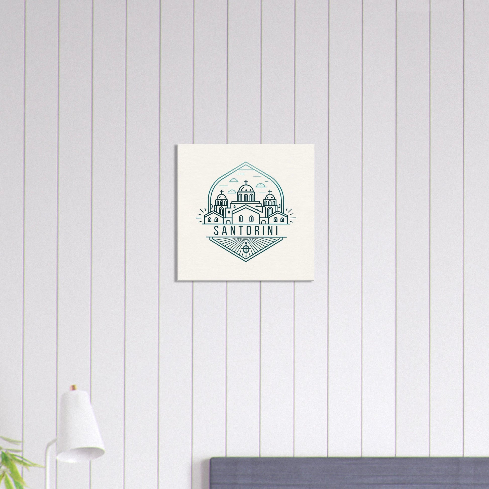 Personalized Travel Canvas – Santorini Wall Art - Out of Office Outfitters - Home Decor