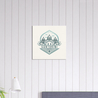 Personalized Travel Canvas – Santorini Wall Art - Out of Office Outfitters - Home Decor