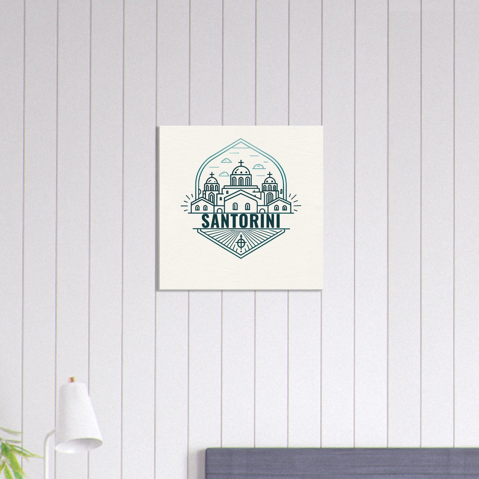 Personalized Travel Canvas – Santorini Wall Art - Out of Office Outfitters - Home Decor