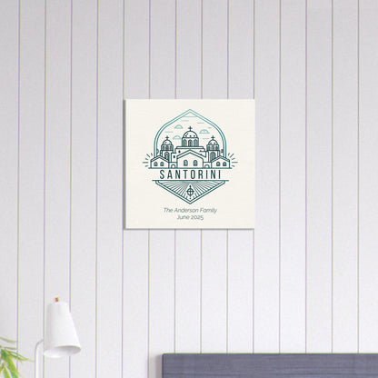 Personalized Travel Canvas – Santorini Wall Art - Out of Office Outfitters - Home Decor