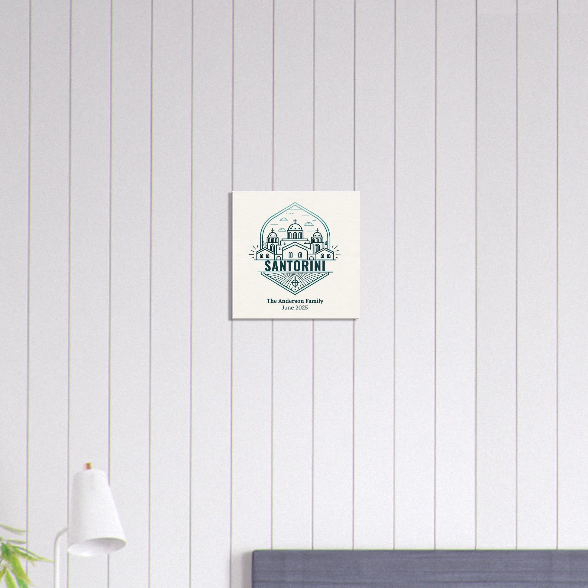 Personalized Travel Canvas – Santorini Wall Art - Out of Office Outfitters - Home Decor