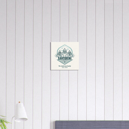 Personalized Travel Canvas – Santorini Wall Art - Out of Office Outfitters - Home Decor