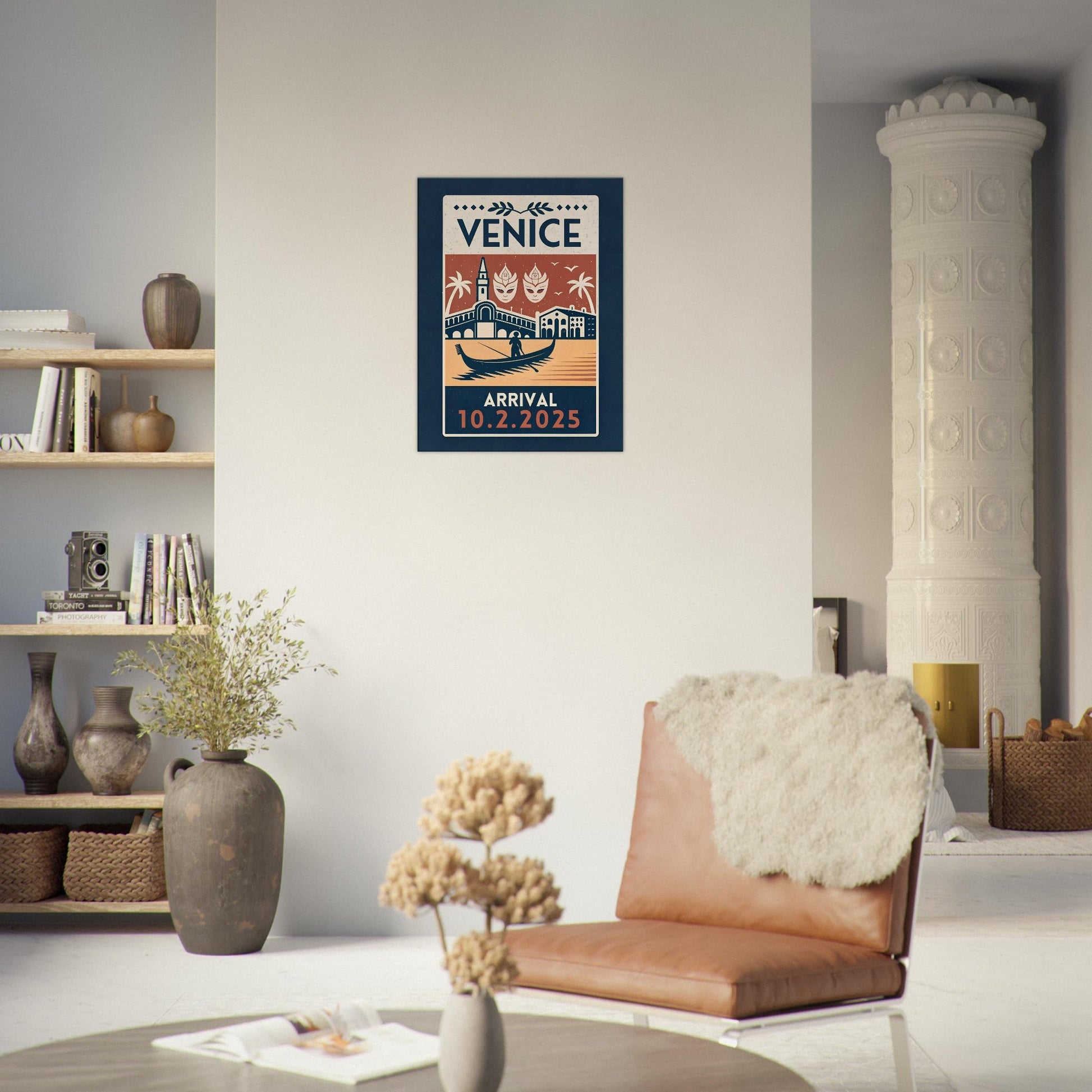 Personalized Venice Vintage Travel Poster Canvas – Unframed - Out of Office Outfitters - Print Material