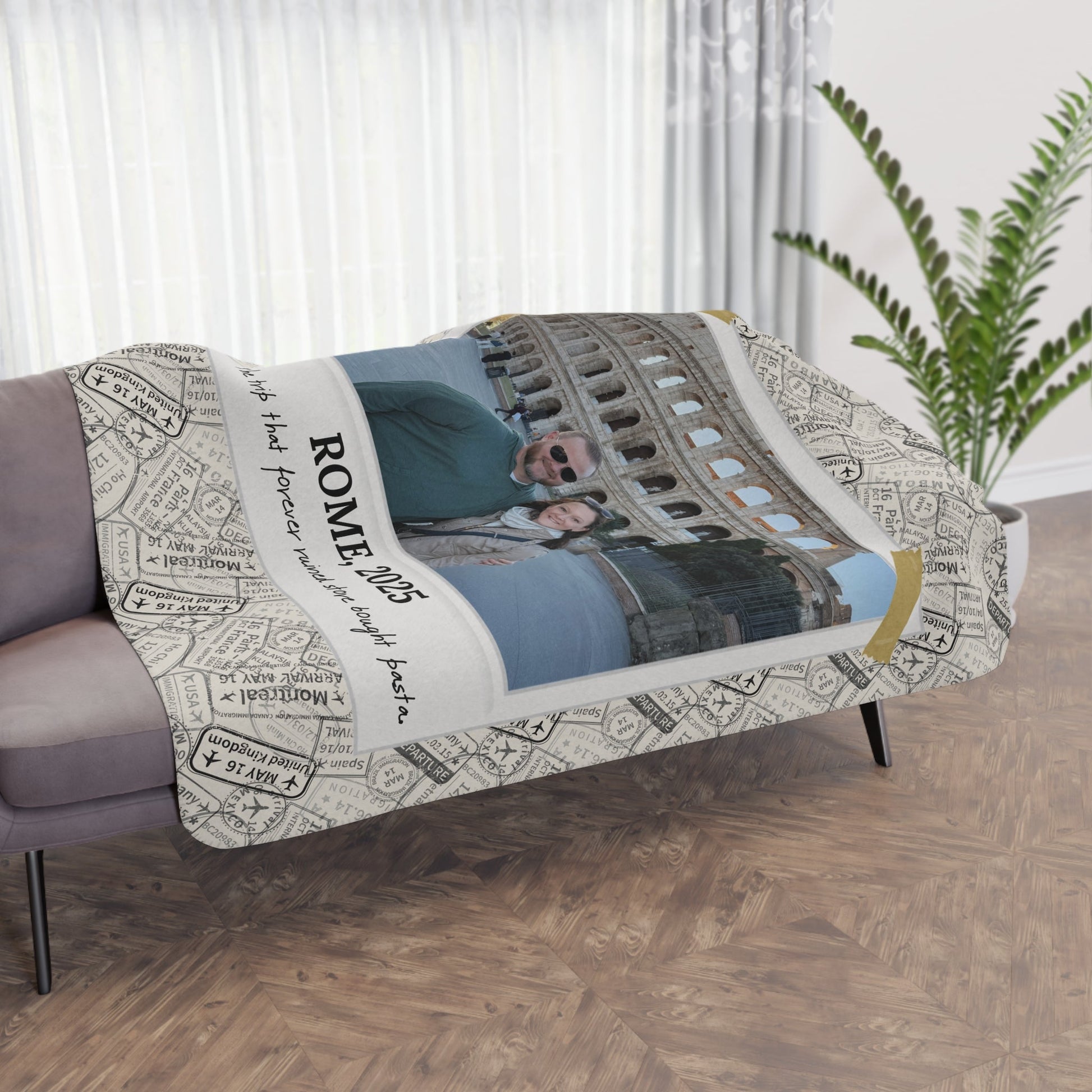 Polaroid Travel Photo Micro Memory Blanket - Warm Sherpa Travel Throw - Out of Office Outfitters - Home Decor