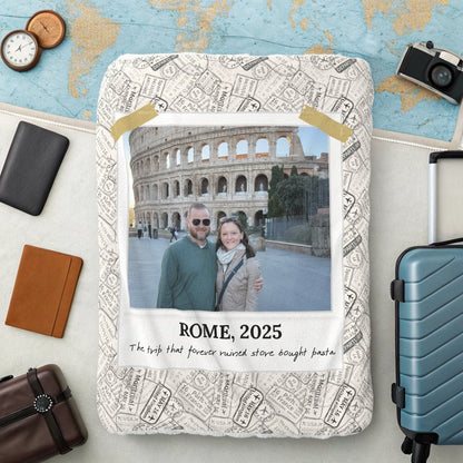 Polaroid Travel Photo Micro Memory Blanket - Warm Sherpa Travel Throw - Out of Office Outfitters - Home Decor