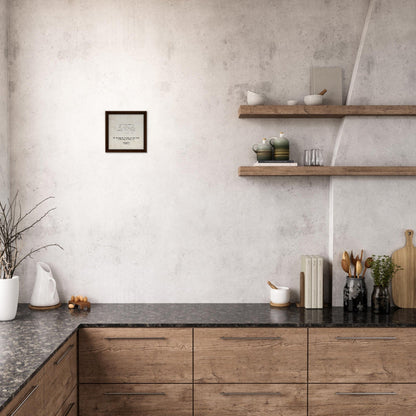 "Pretending to Sleep In" - Personalized Travel Micro Memory Framed Canvas - Out of Office Outfitters - Print Material