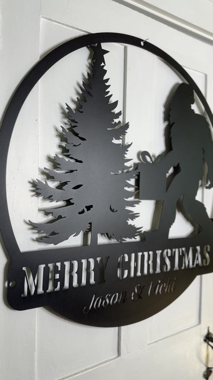 Sasquatch Santa Christmas Card Display