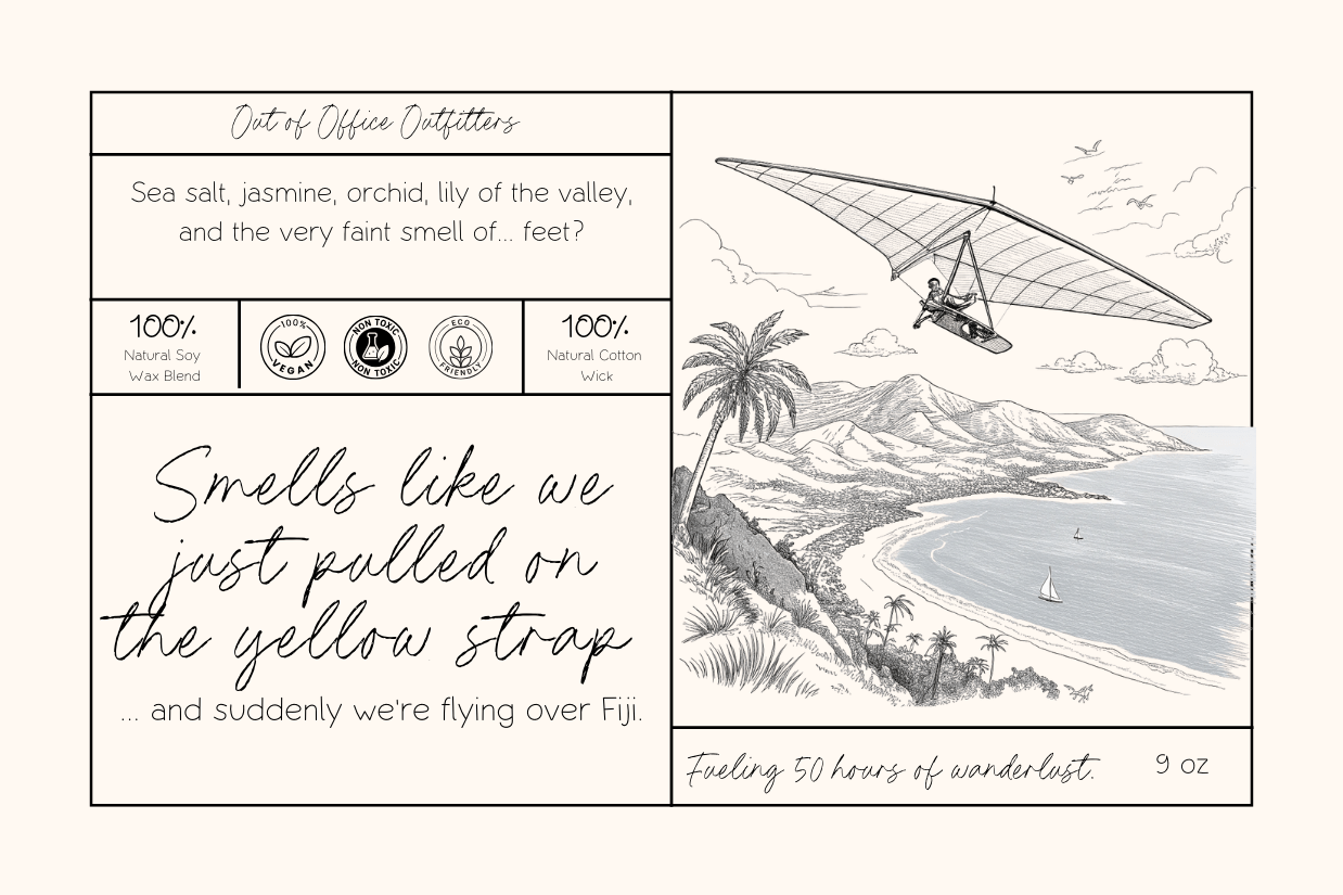 Pull on the Yellow Strap Personalized Giftable Candle for Travelers - Out of Office Outfitters - Home Decor