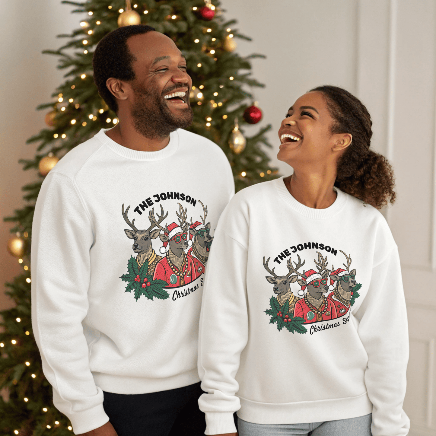 Reindeer Squad Christmas Sweatshirt - Out of Office Outfitters - Sweatshirt