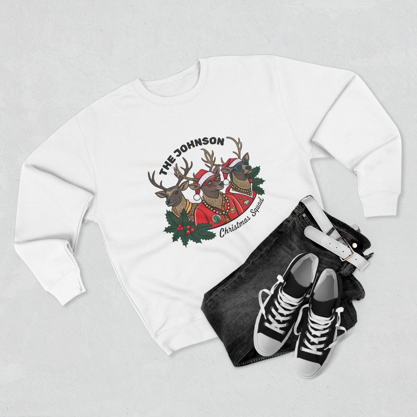 Reindeer Squad Christmas Sweatshirt - Out of Office Outfitters - Sweatshirt