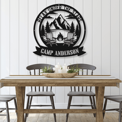 Relax Under the Stars Metal Wall Art - Out of Office Outfitters - Die - Cut Sign