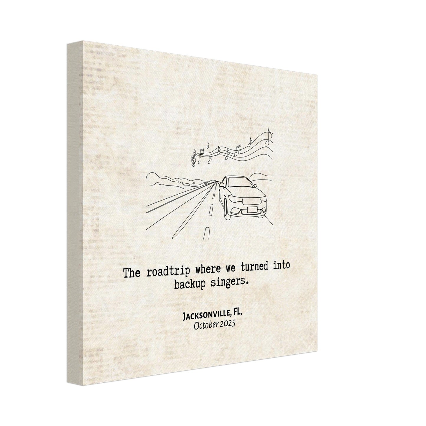 "Road Trip Backup Singers" - Personalized Travel Micro Memory Canvas - Out of Office Outfitters - 