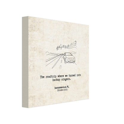 "Road Trip Backup Singers" - Personalized Travel Micro Memory Canvas - Out of Office Outfitters - 