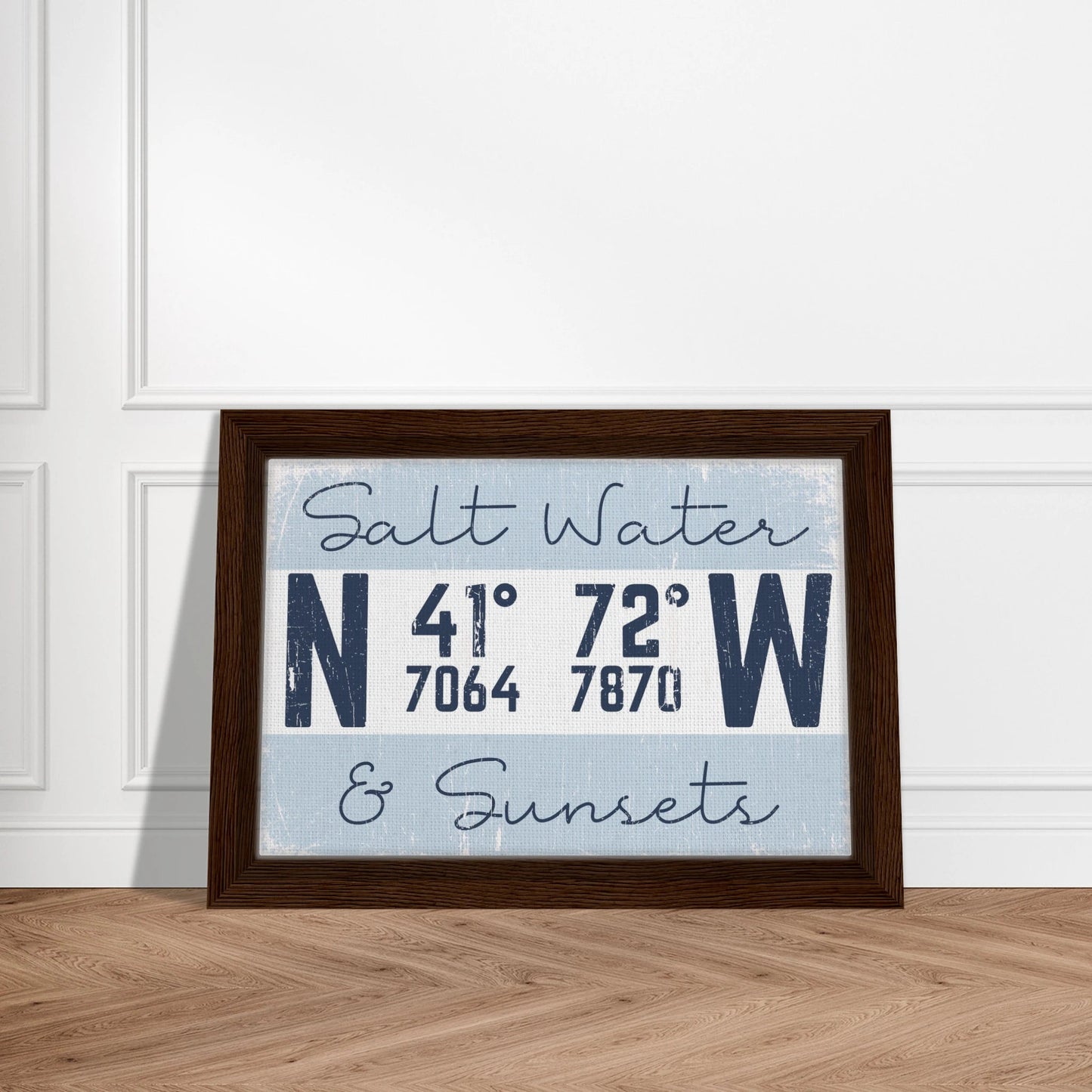 Salt Water & Sunsets Coordinates Canvas Wall Art - Out of Office Outfitters - Print Material