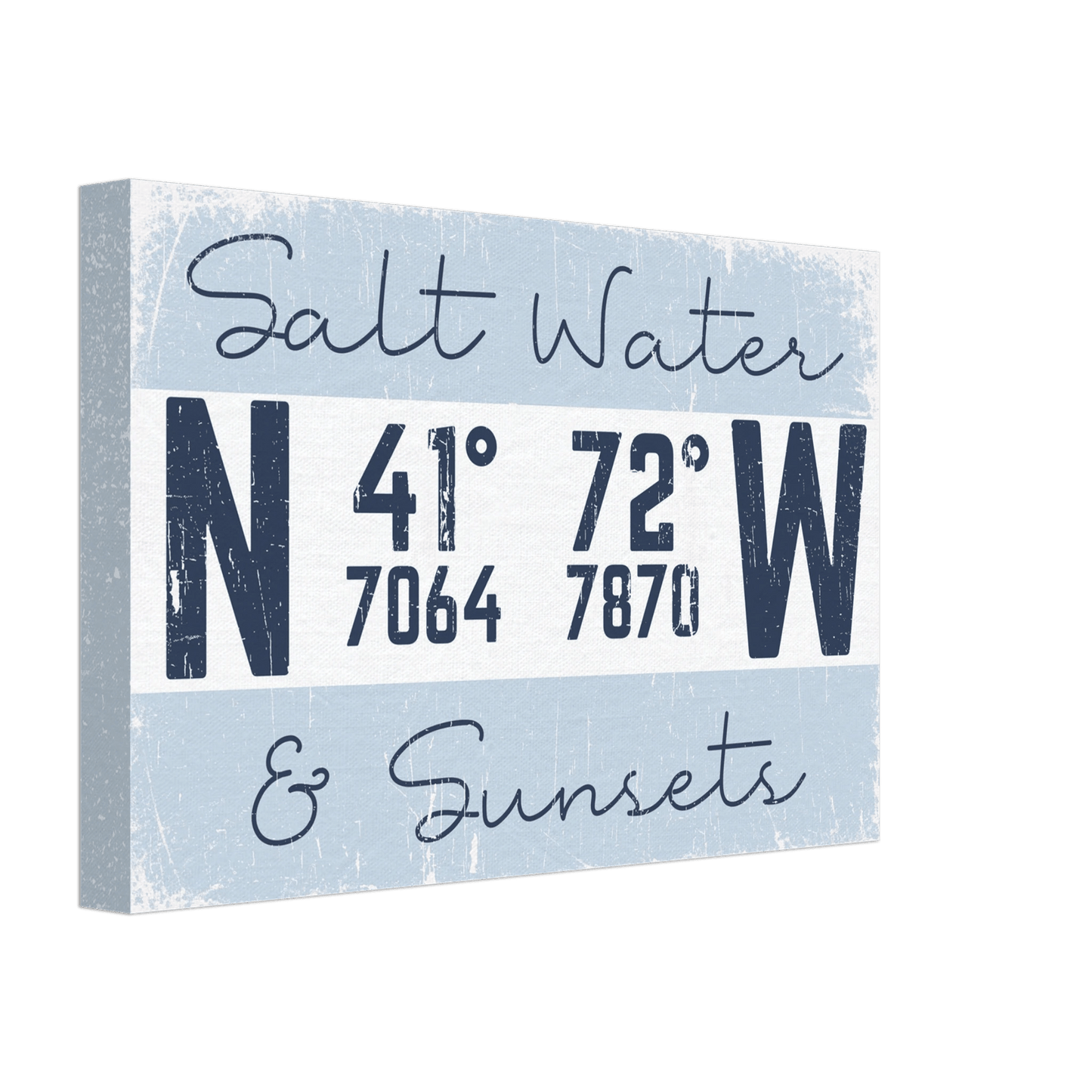 Salt Water & Sunsets Coordinates Canvas Wall Art - Out of Office Outfitters - Print Material