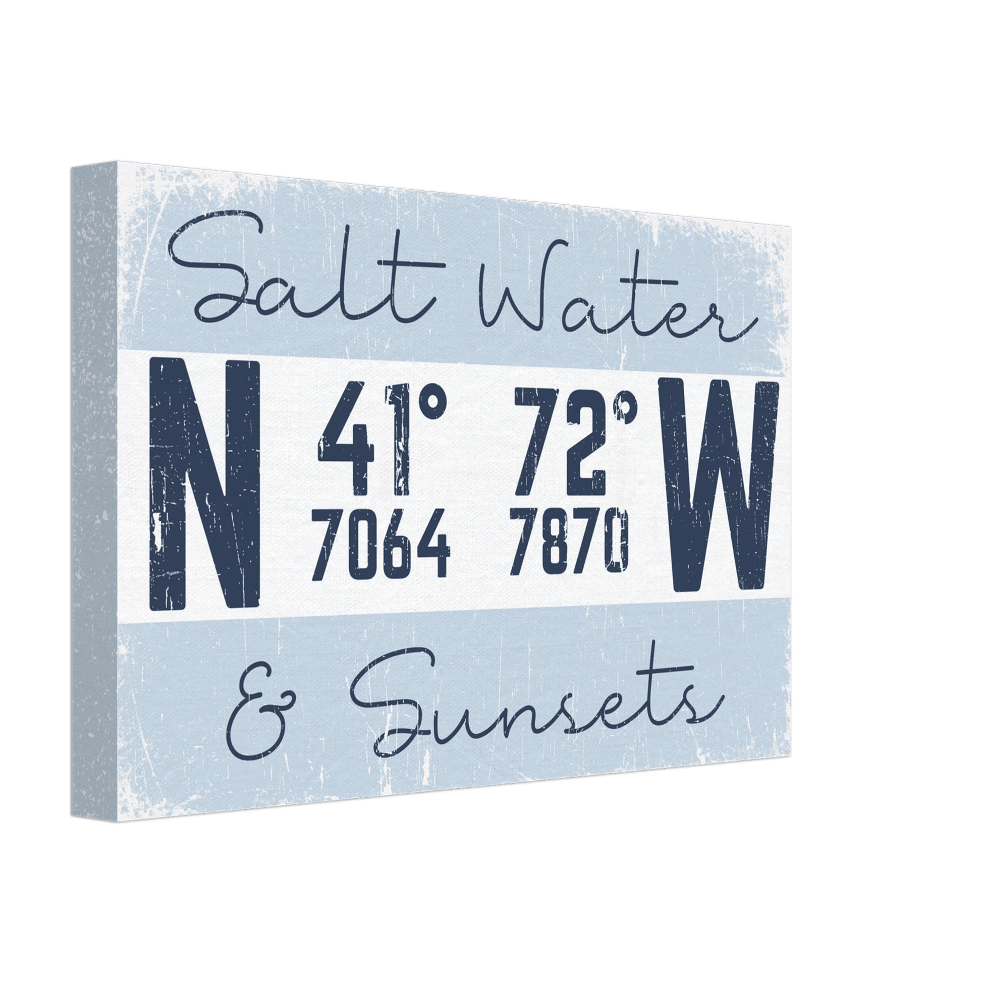Salt Water & Sunsets Coordinates Canvas Wall Art - Out of Office Outfitters - Print Material