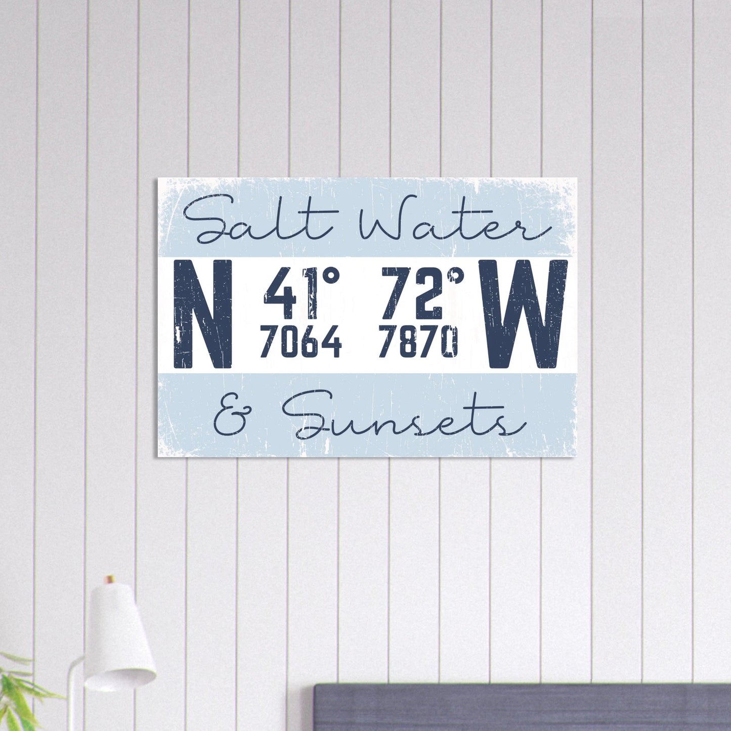 Salt Water & Sunsets Coordinates Canvas Wall Art - Out of Office Outfitters - Print Material
