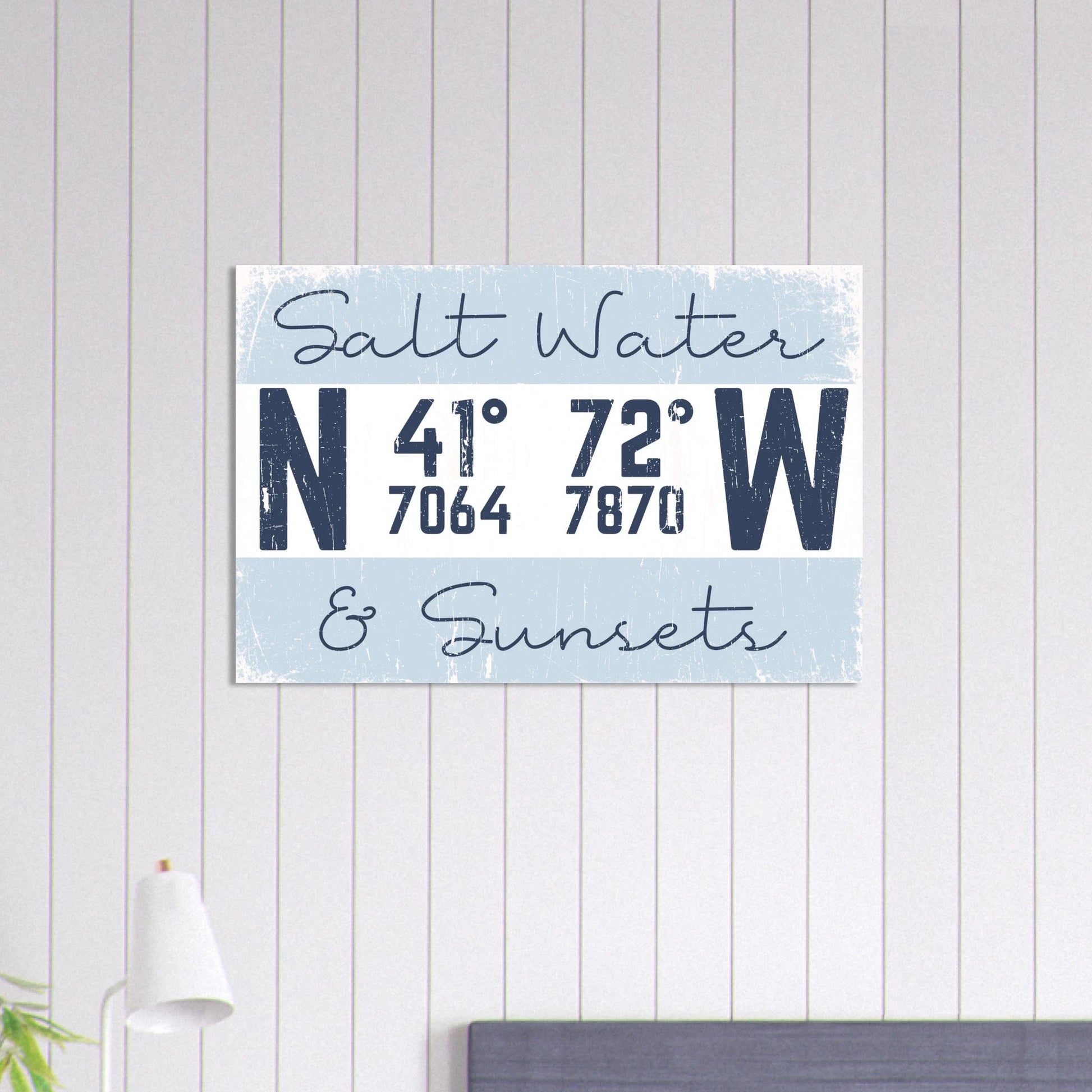 Salt Water & Sunsets Coordinates Canvas Wall Art - Out of Office Outfitters - Print Material