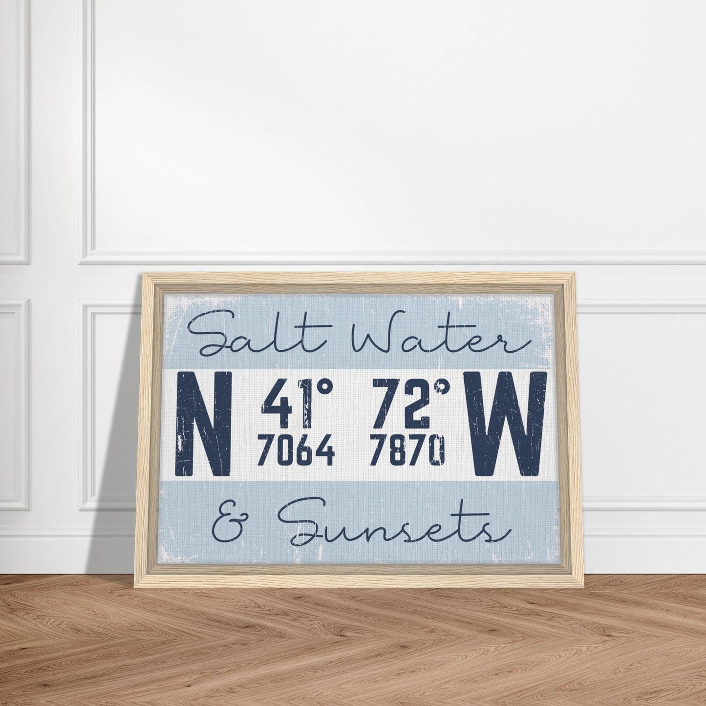 Salt Water & Sunsets Coordinates Canvas Wall Art - Out of Office Outfitters - Print Material