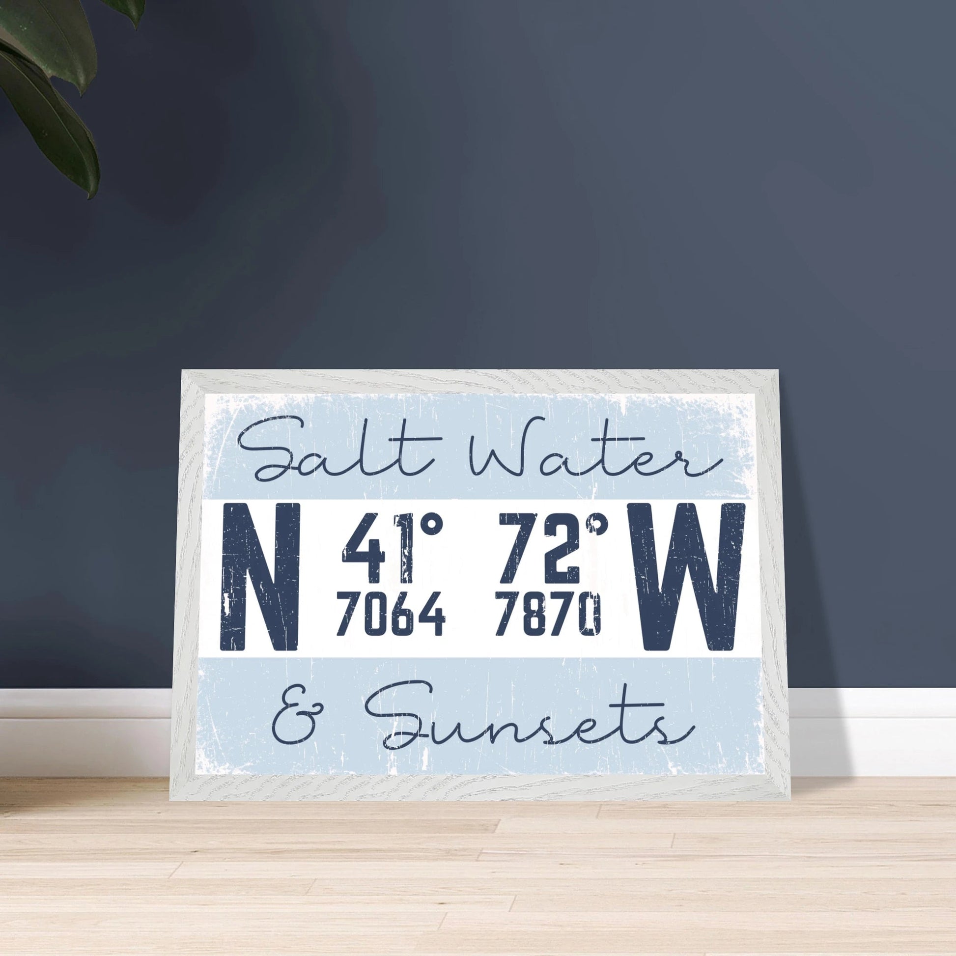 Salt Water & Sunsets Coordinates Canvas Wall Art - Out of Office Outfitters - Print Material