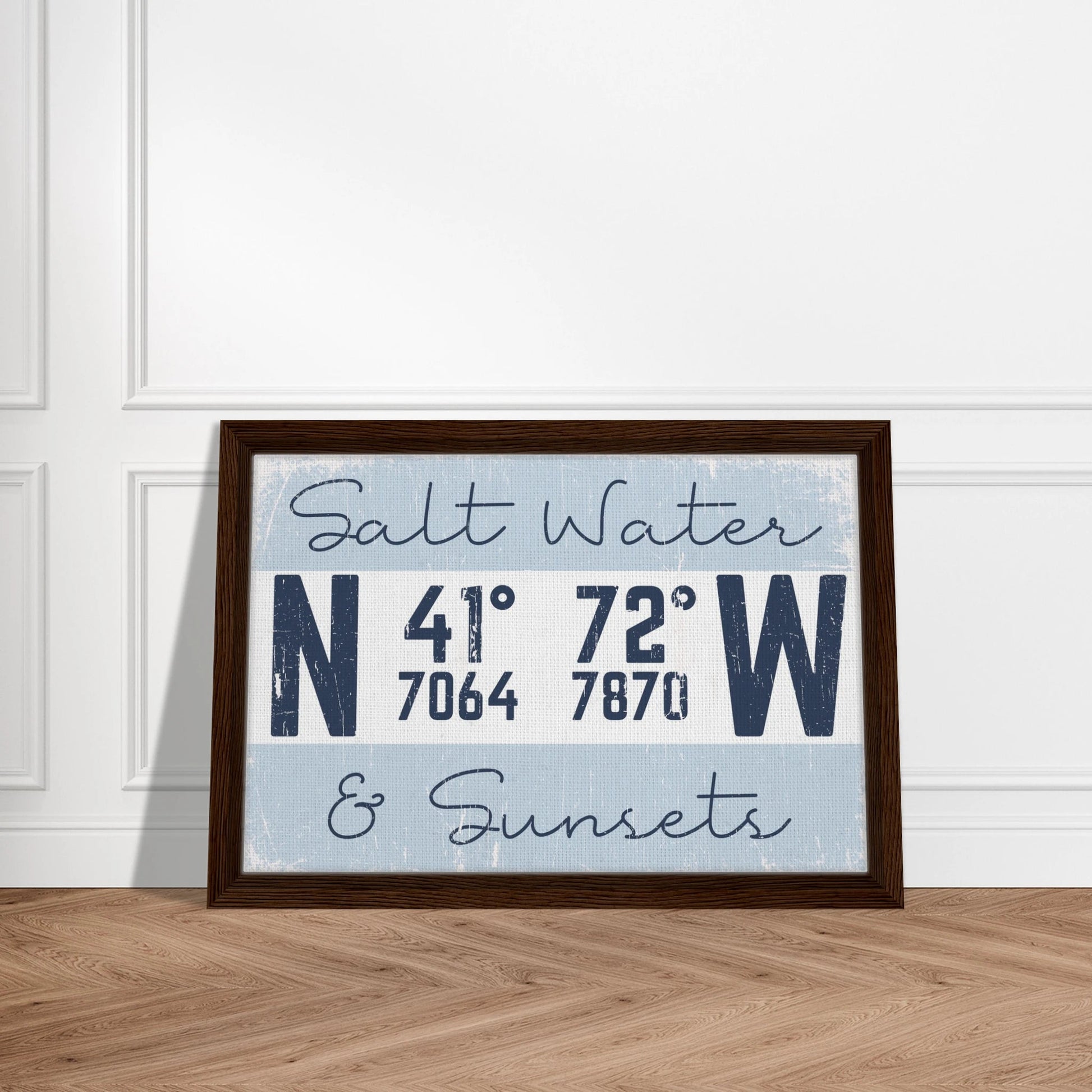 Salt Water & Sunsets Coordinates Canvas Wall Art - Out of Office Outfitters - Print Material