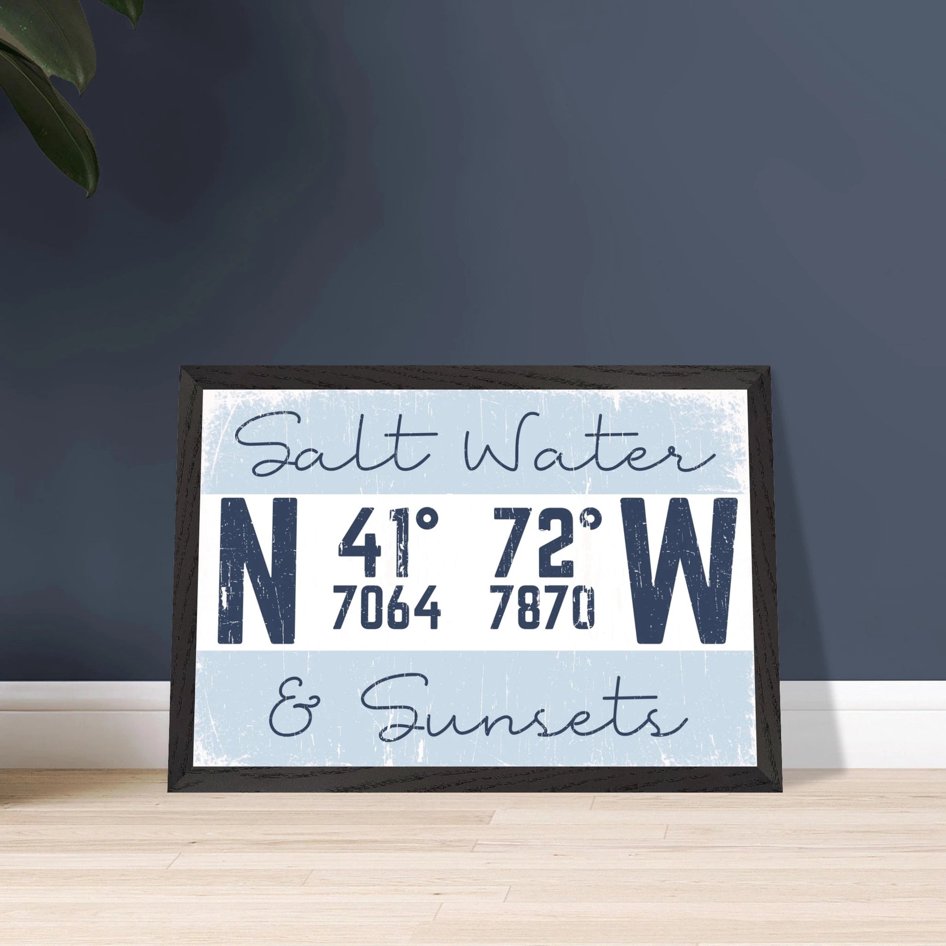 Salt Water & Sunsets Coordinates Canvas Wall Art - Out of Office Outfitters - Print Material