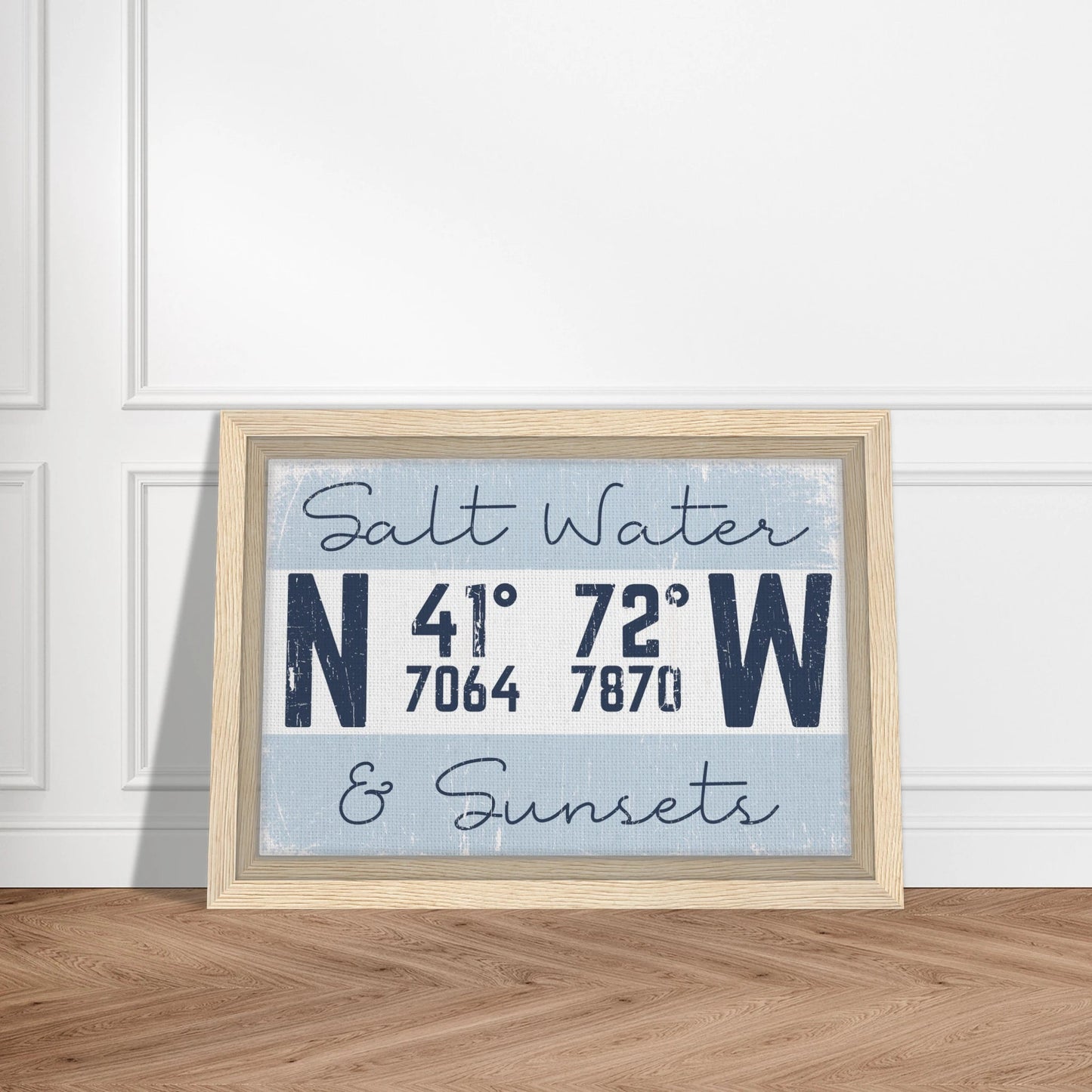 Salt Water & Sunsets Coordinates Canvas Wall Art - Out of Office Outfitters - Print Material