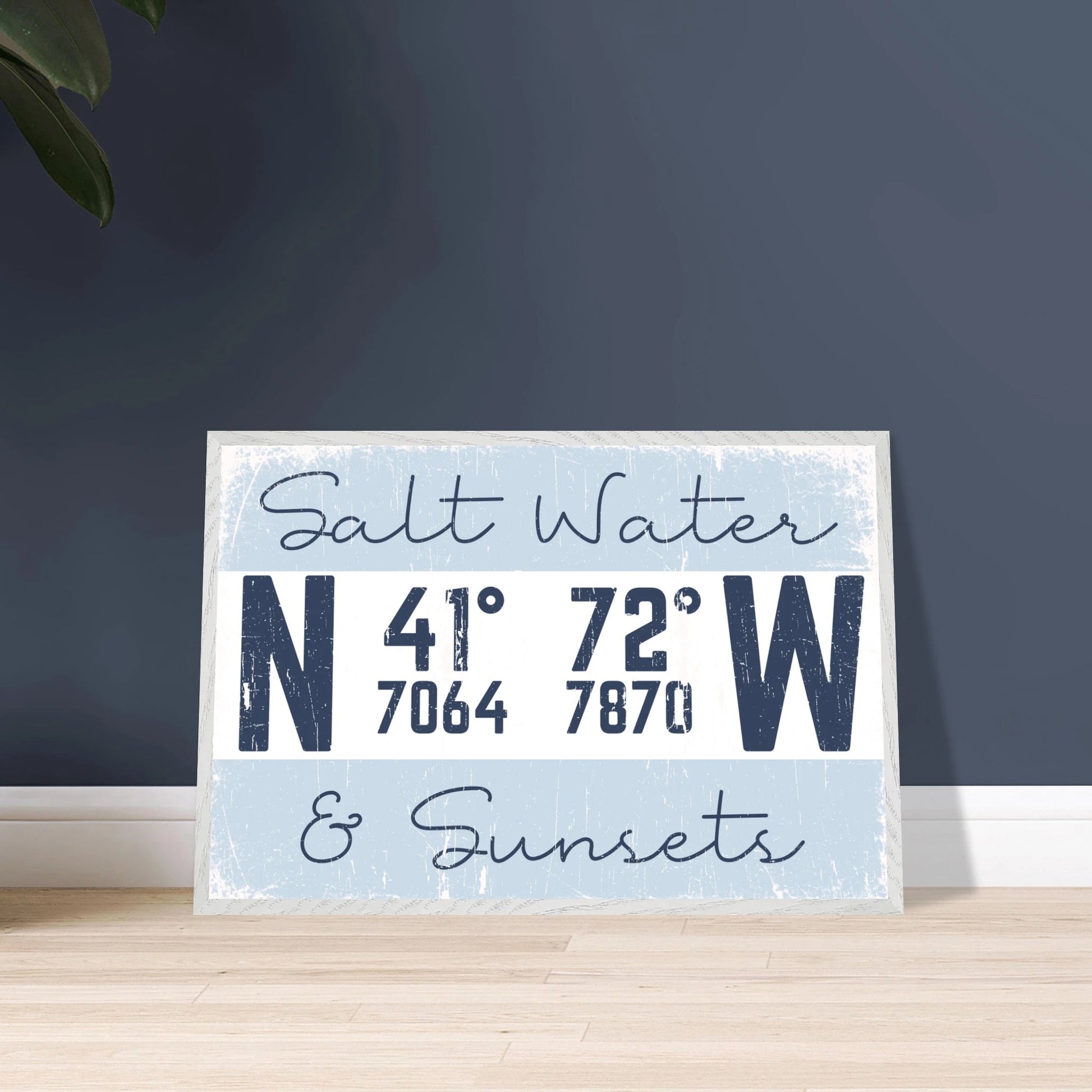 Salt Water & Sunsets Coordinates Canvas Wall Art - Out of Office Outfitters - Print Material
