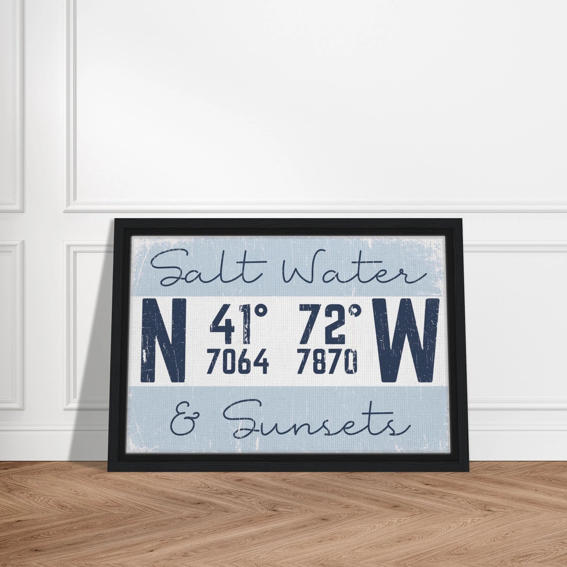 Salt Water & Sunsets Coordinates Canvas Wall Art - Out of Office Outfitters - Print Material