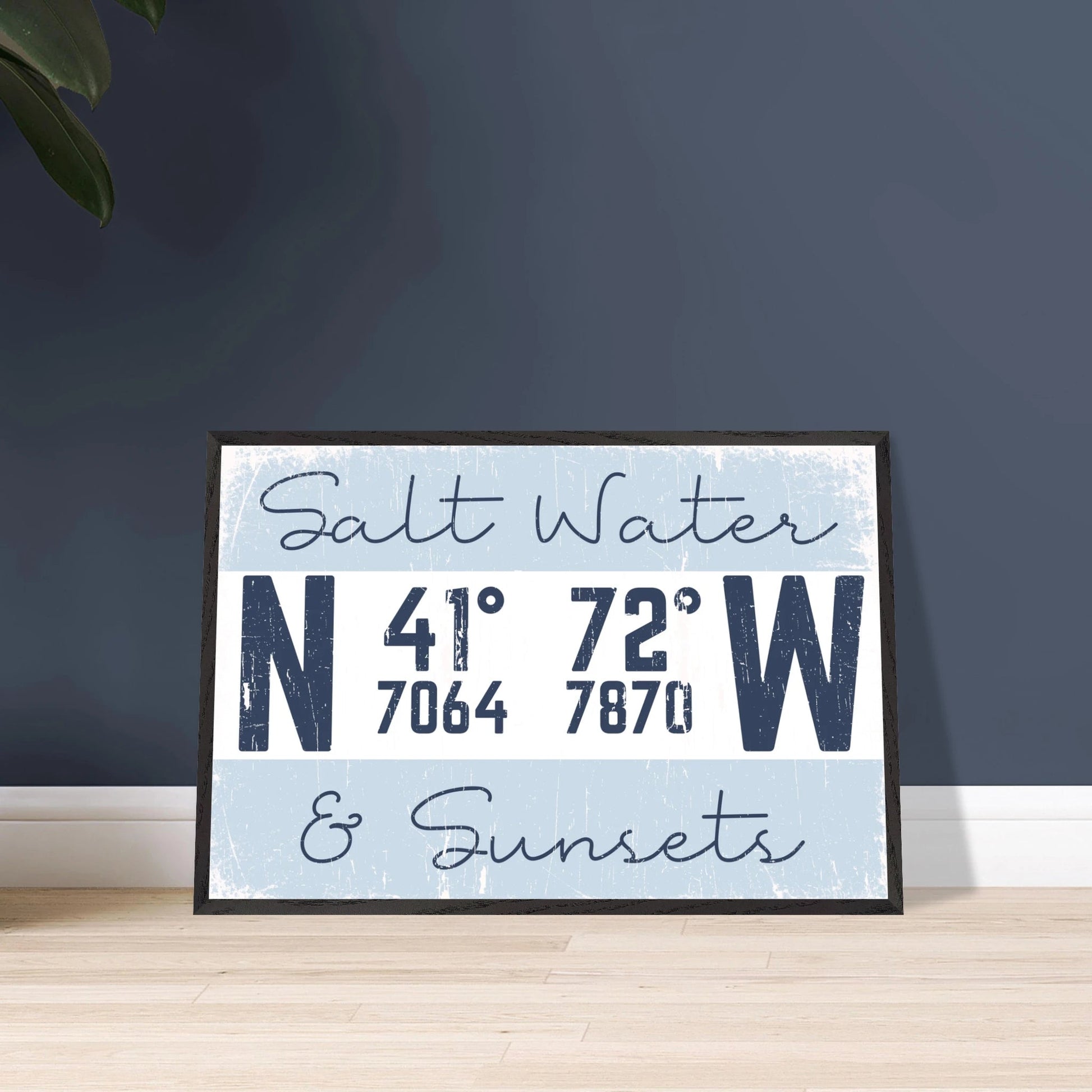 Salt Water & Sunsets Coordinates Canvas Wall Art - Out of Office Outfitters - Print Material