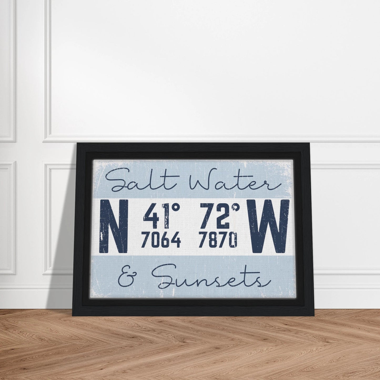 Salt Water & Sunsets Coordinates Canvas Wall Art - Out of Office Outfitters - Print Material