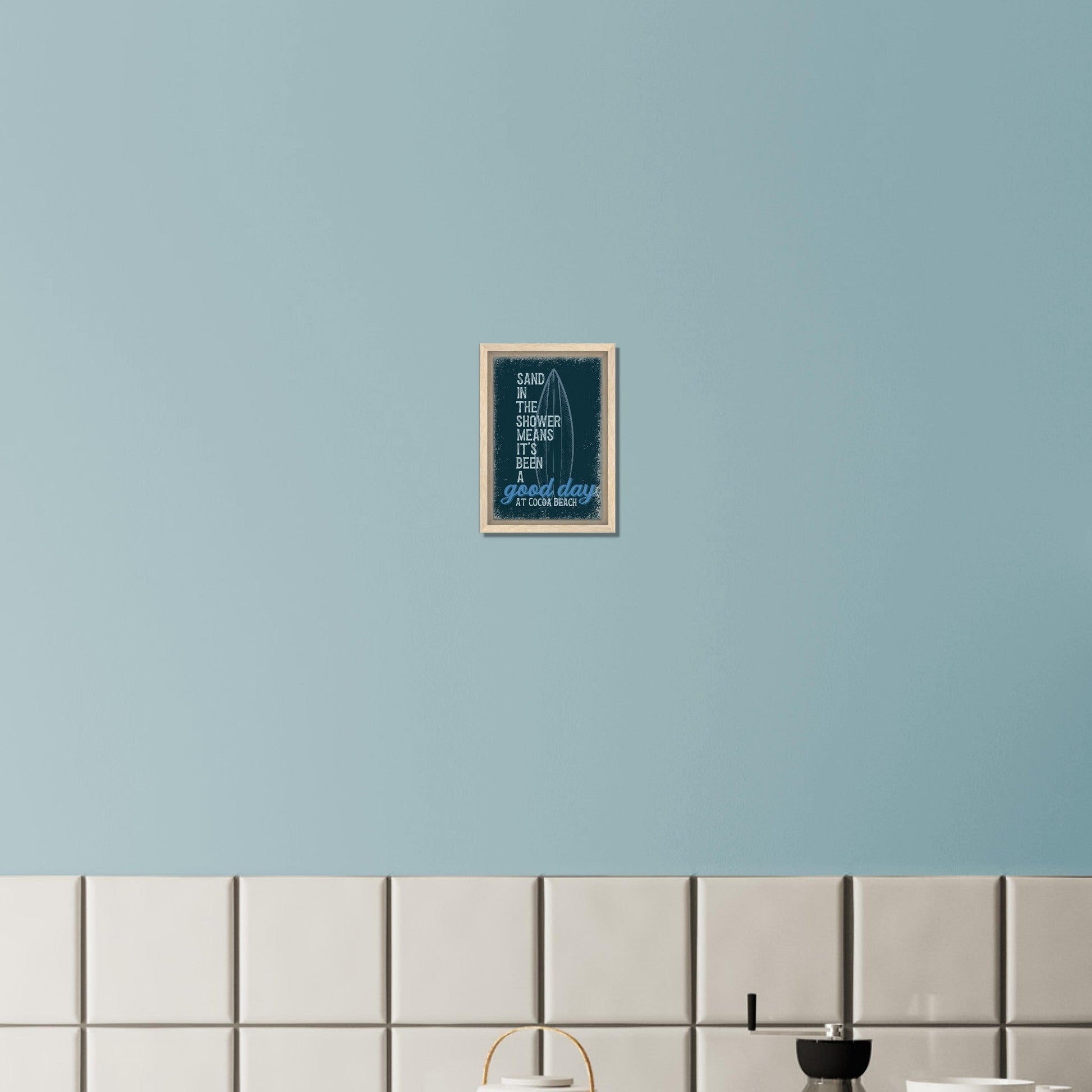 Sand in the Shower Framed Canvas - Out of Office Outfitters - Print Material