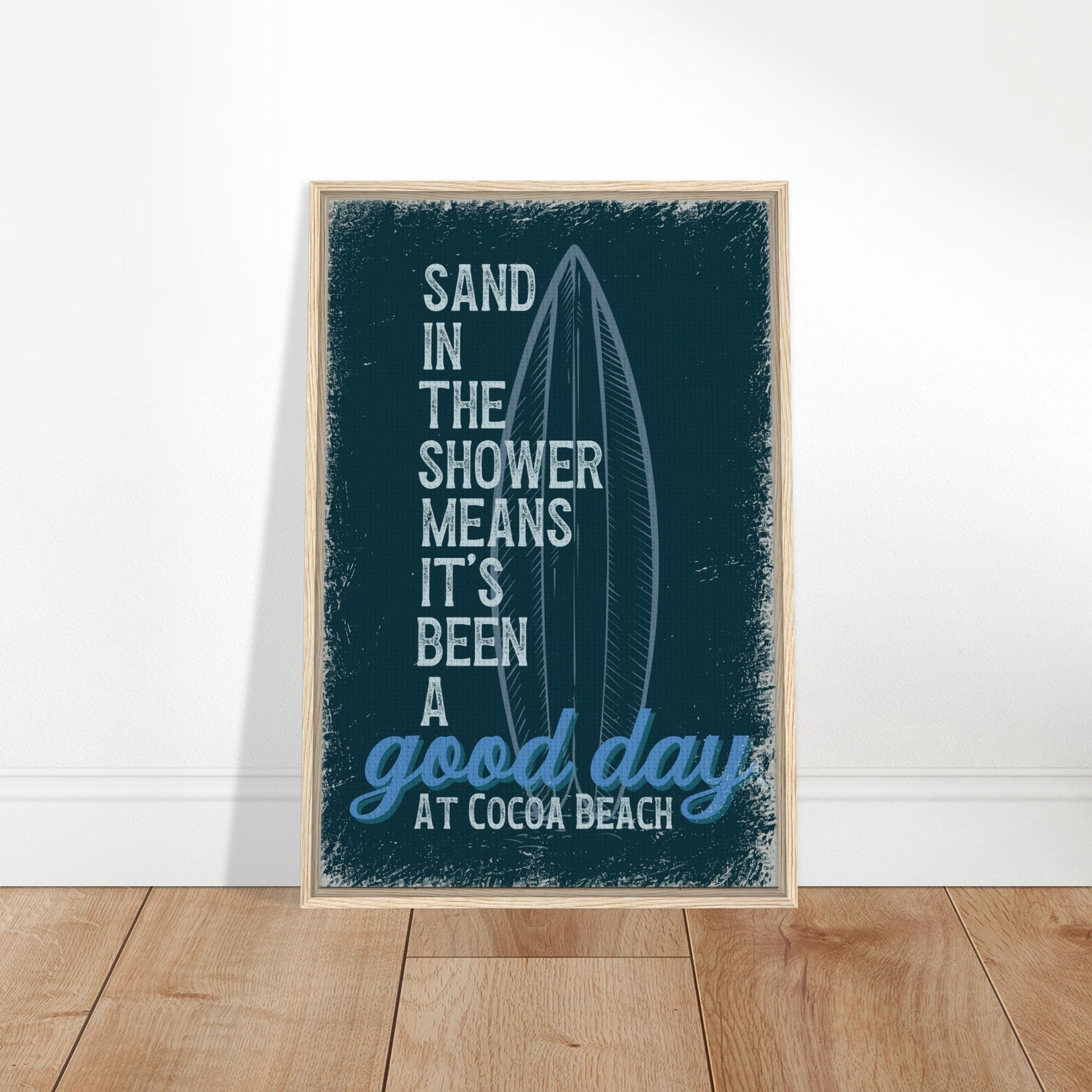 Sand in the Shower Framed Canvas - Out of Office Outfitters - Print Material