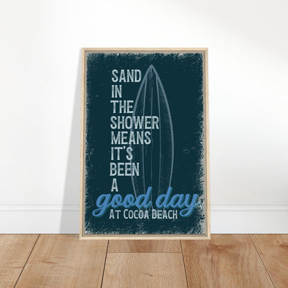 Sand in the Shower Framed Canvas - Out of Office Outfitters - Print Material
